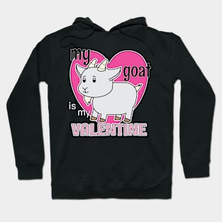 MY GOAT IS MY VALENTINE CUTE VALENTINE STICKERS Hoodie